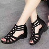 Summer Women's Chunky Gladiator Sandals | Cloud Comfort Footbed & Arch Support | Boho Strappy Design In Sizes US 6-10.5 (Euro 35-43) - Outdoor Beach To Street Shoes Black/Gold Women Shoes