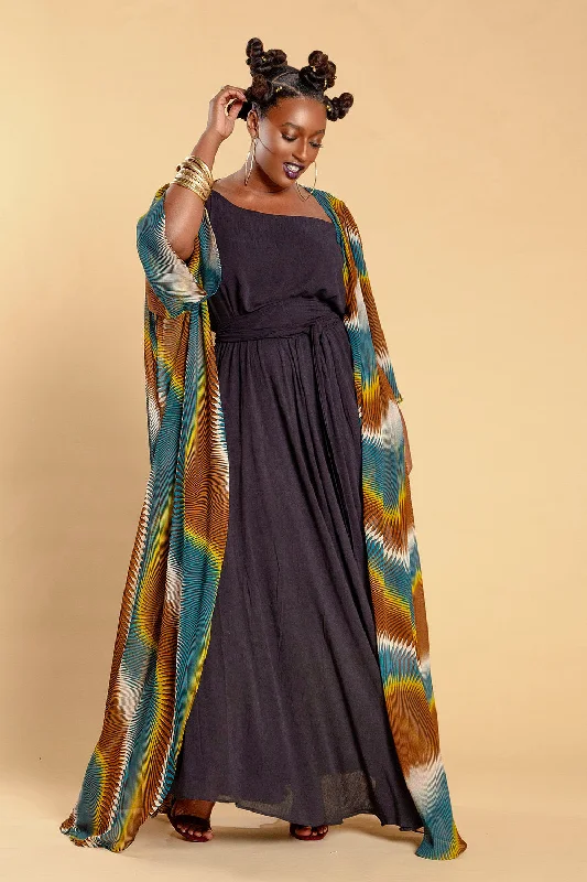 PLUS SIZE CLOCKWORK PRINT MAXI DUSTER- JIBRI