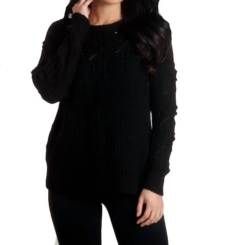 Weekend Extravaganza: Shop Now Knit Sweater In Black