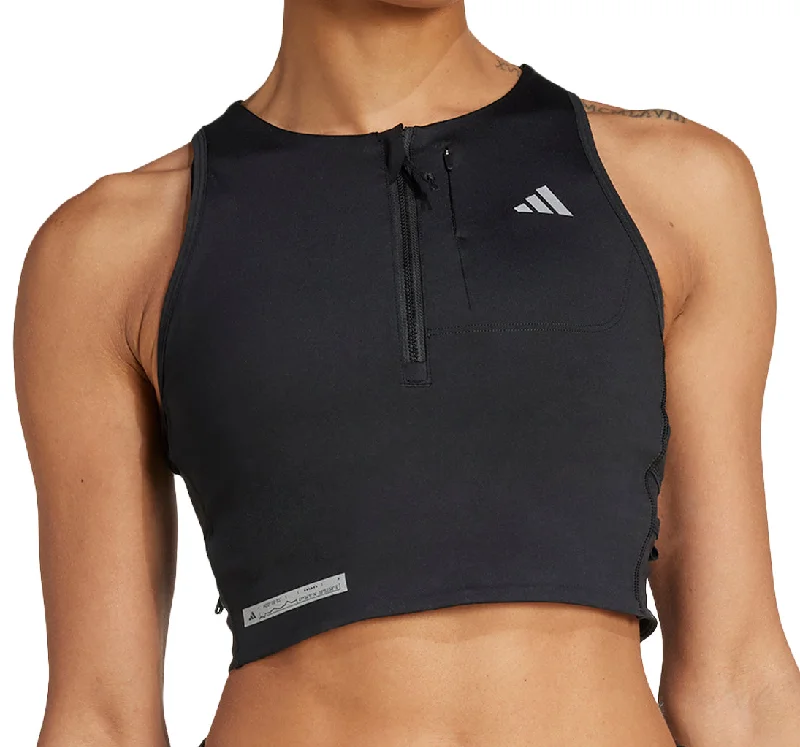 Great Deals adidas Ultimate HEAT.RDY Womens Running Crop Top - Black