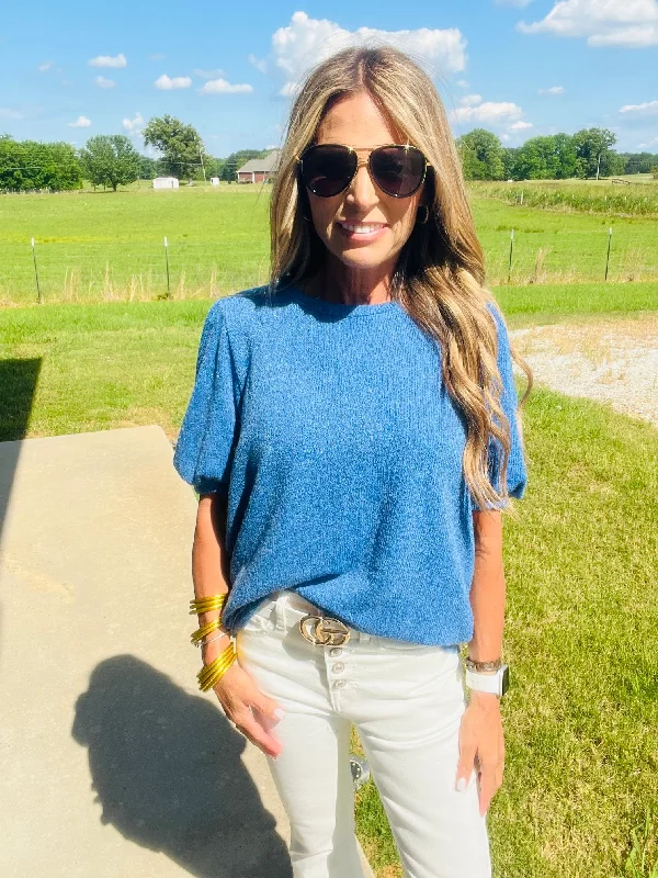 Factory Direct Sale TAKE YOUR TIME TOP- COBALT