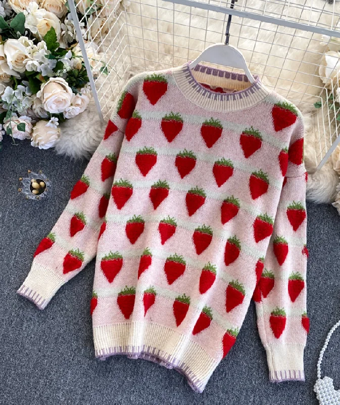 Blowout Sale Sweet strawberry sweater  076