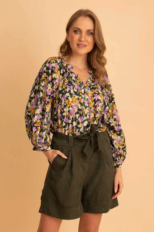 Hurry In Coco Blouse Floral Forest