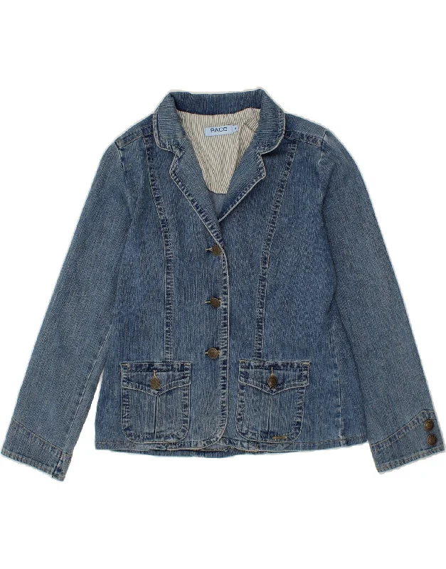 Act Fast PACO Womens Denim Jacket UK 12 Medium Blue Cotton