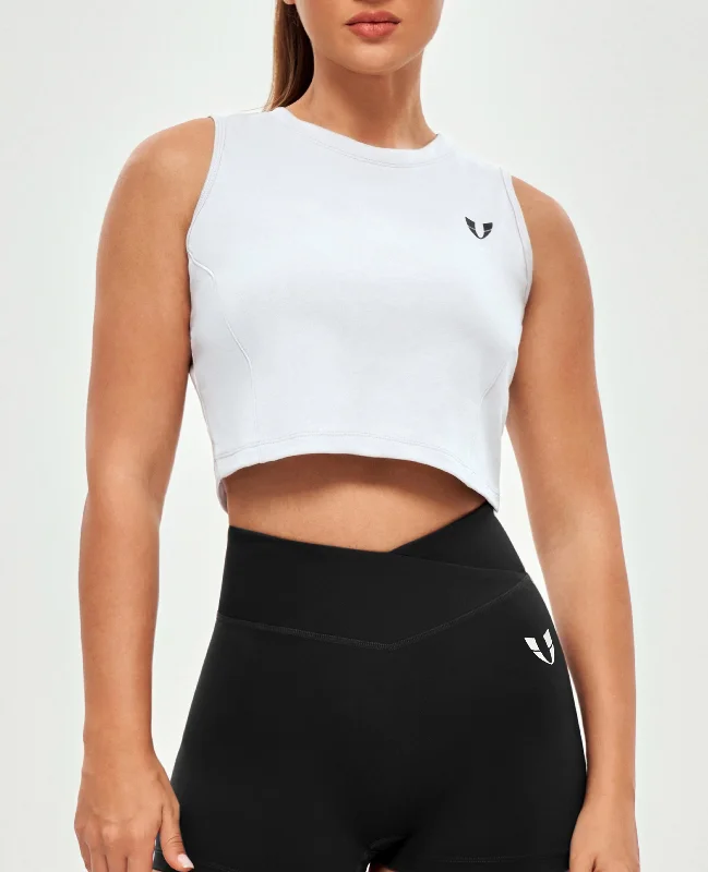 Buy Now Athletic Crop Top - White