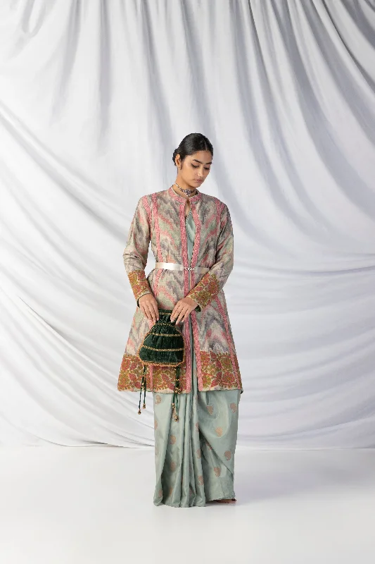 Weekend Deals That Dazzle Vijaya Jacket In Smoke Grey And Pink