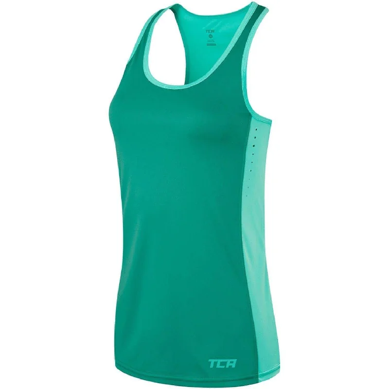 New Markdowns TCA Laser Tech Lightweight Womens Running Vest - Green
