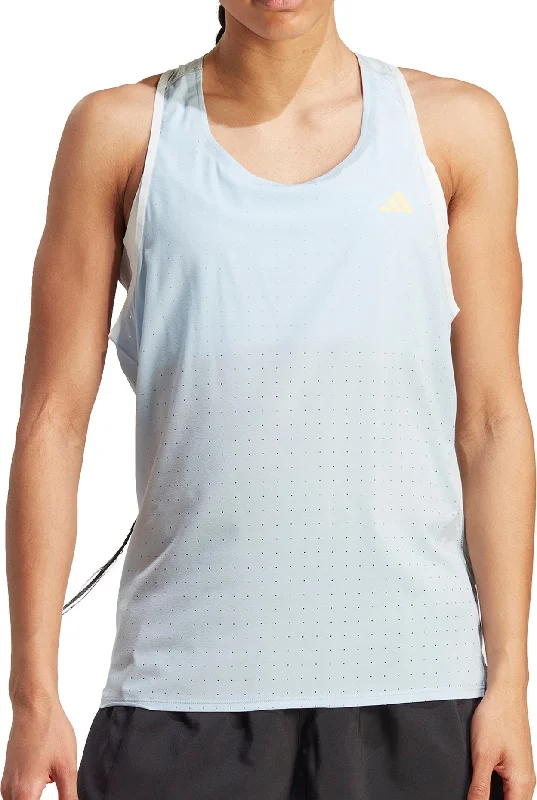 Price Slash adidas Adizero Womens Running Vest Tank Top - Blue