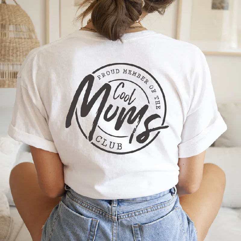 Shop Now Cool Mums Club Back Logo White T-Shirt