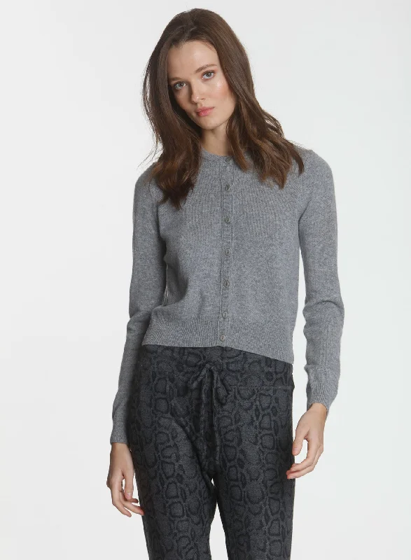 Weekend Deals to Make You Smile CORE Cashmere Dress Cardigan - Grey