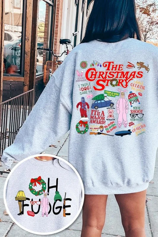 Deal Dash Christmas Movie Story Graphic Fleece Sweatshirts