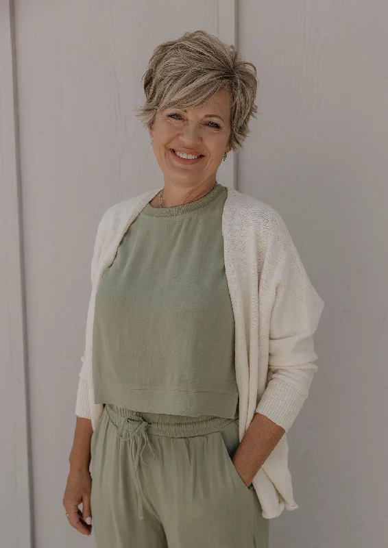 Weekend Bargains to Enjoy KELCI CREAM OPEN FRONT CARDIGAN