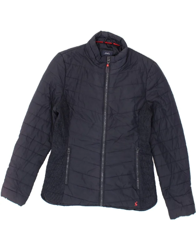 JOULES Womens Padded Jacket UK 16 Large Navy Blue Polyester