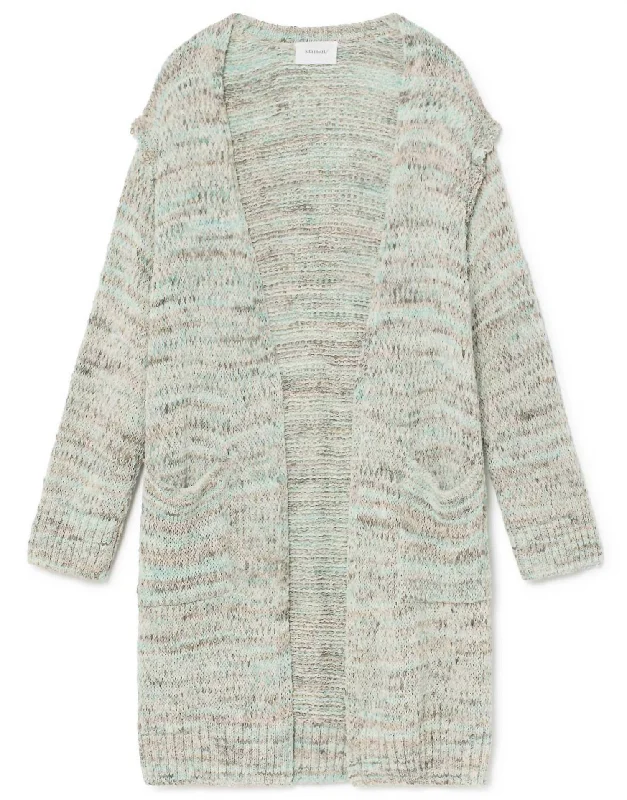 Weekend Bargains to Celebrate Melange Knit Cardigan In 3221 Menta (Mint)