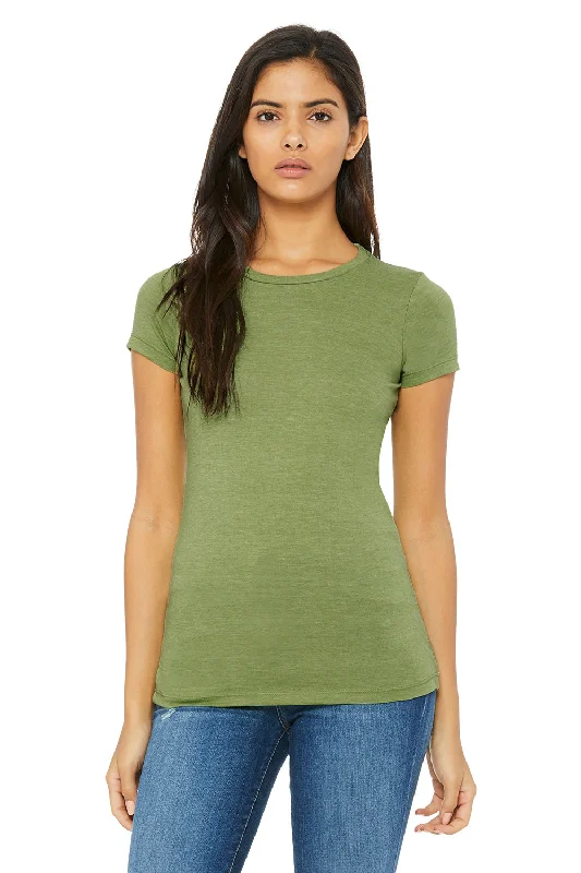 Year-End Deals Bella + Canvas Womens The Favorite Short Sleeve Crewneck T-Shirt - Heather Green