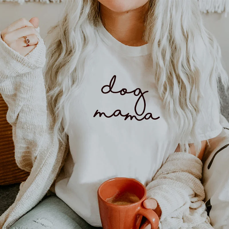 While Supplies Last Dog Mama Retro Script T-Shirt (MRK X)