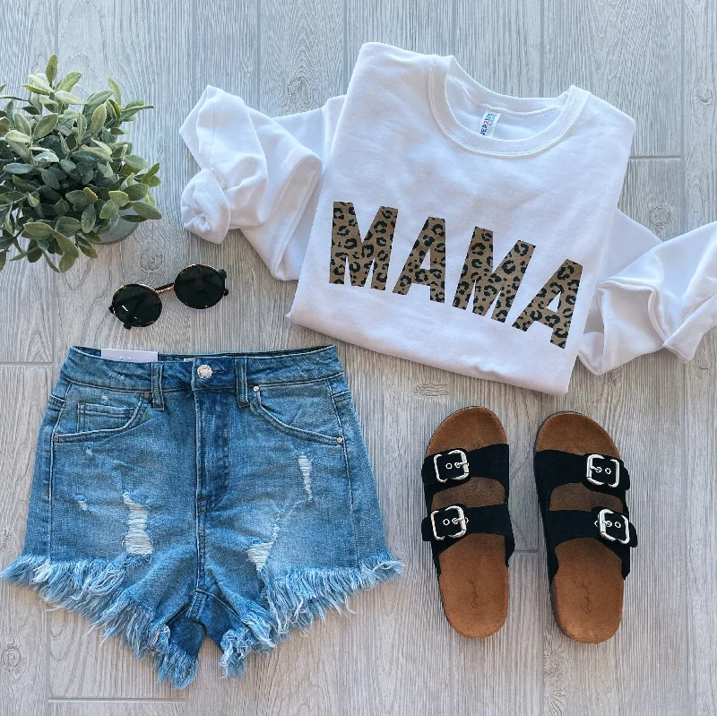 MAMA Cheetah • White Pullover