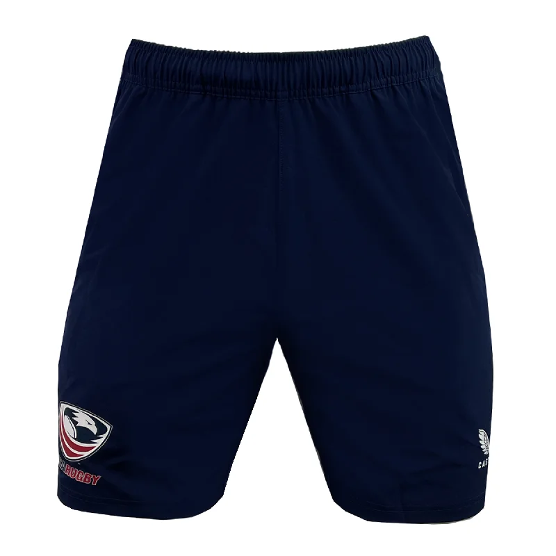 USA Rugby Zippered Shorts by Castore