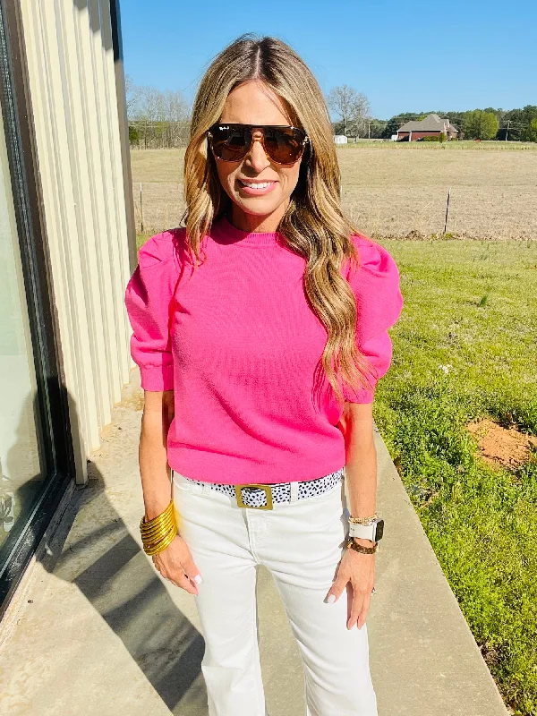 Huge Savings FIRST CLASS TOP- PINK-SUMMER SALE