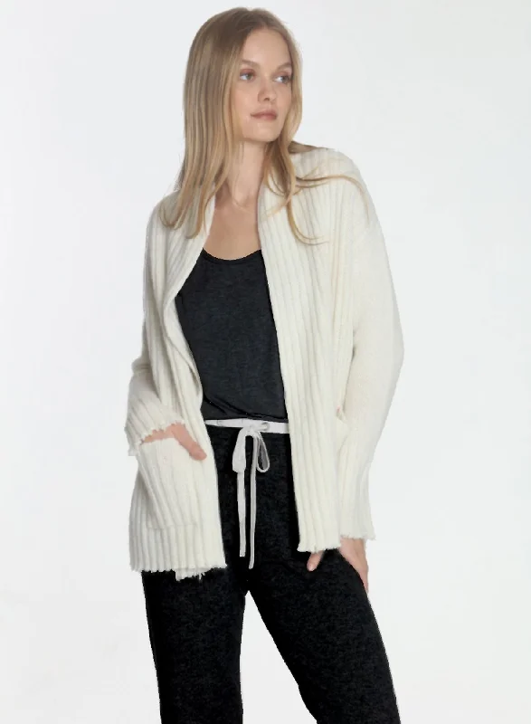 Weekend Bargains to Celebrate Coco Cozy Cardigan - White