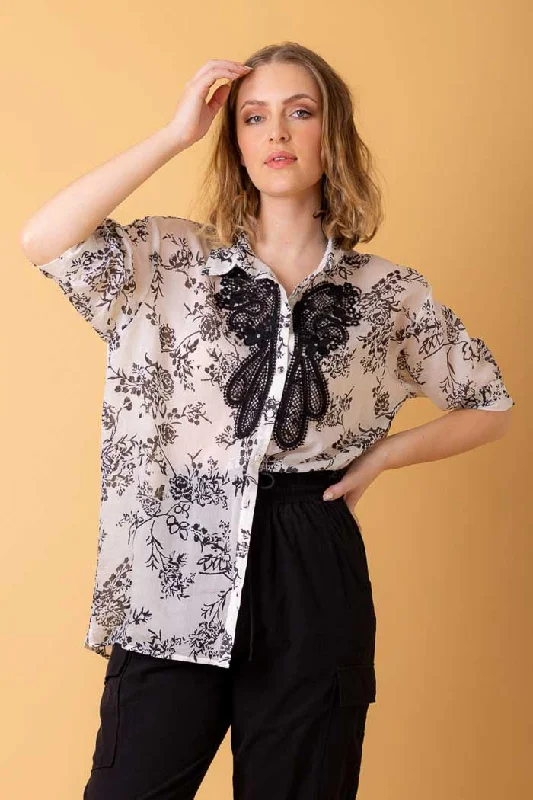 Closeout Sale Alexander Shirt Black Floral