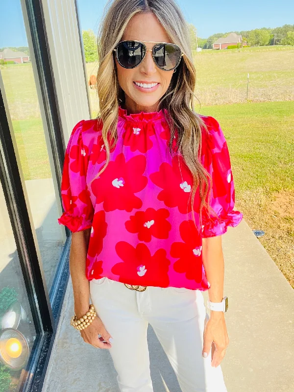 Weekend Offers That Shine FLORAL EUPHORIA TOP--RESTOCK ALERT