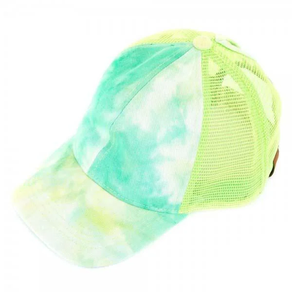 Price Meltdown BT-2164 C.C Pony Caps Mint Tie Dye