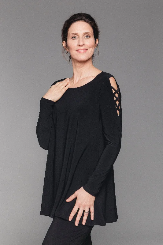 Flash Sale Sympli Sale, 23120-3 Zig-Zag Sleeve Tunic