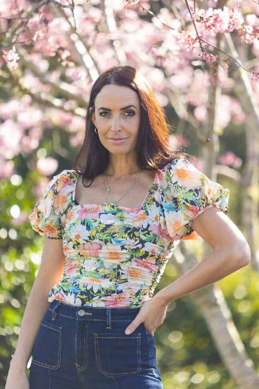 Epic Deals Amelia Puff Sleeve Top Floral