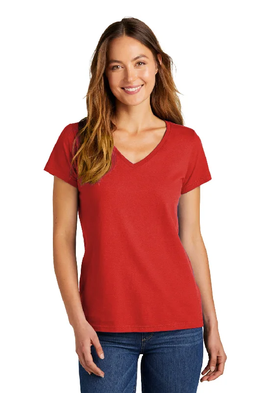 District Womens The Concert Short Sleeve V-Neck T-Shirt - New Red