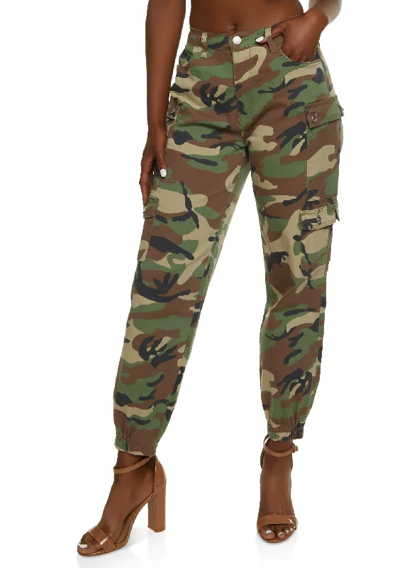 Weekend Savings Bonanza Twill Camouflage Cargo Joggers