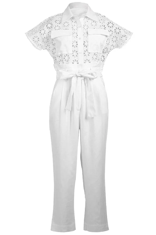 Act Now Chase Short Sleeve Jumpsuit