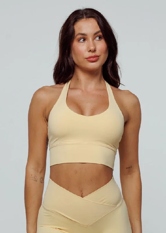Crazy Deals Elevate Halter Bra - Buttermilk