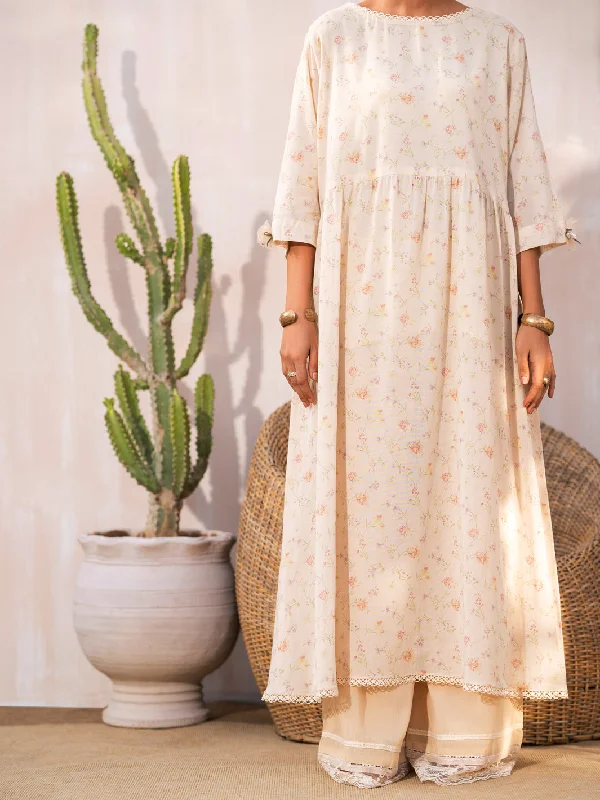 Early Bird Discount Off White Cotton Tunic - ALCR-LK-1077