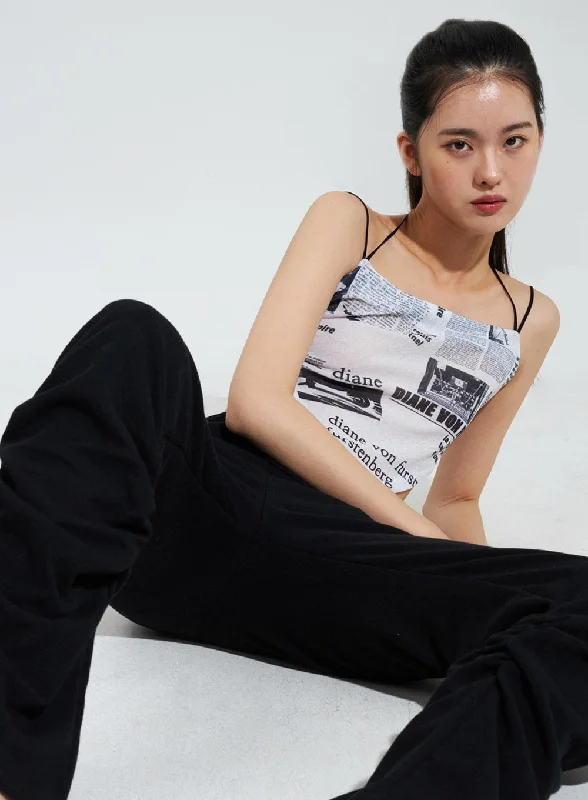Big Discounts Newspaper Print Top IY322