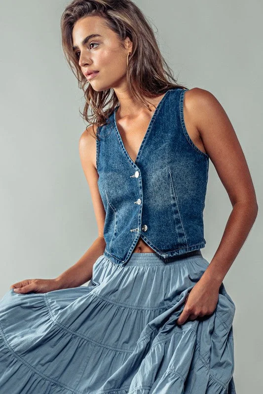 Sale Event The Dependable Vest Denim