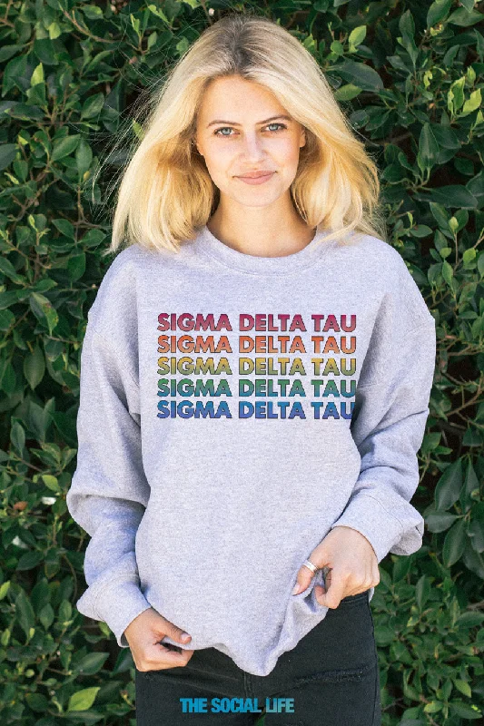 While Supplies Last Sigma Delta Tau Technicolor Crewneck