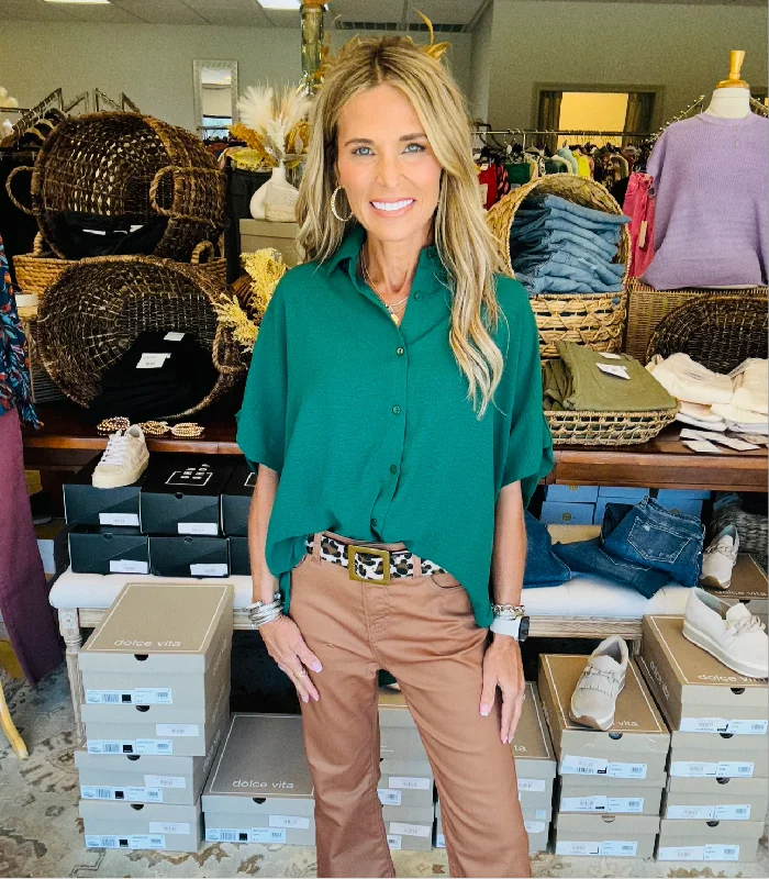 Weekend Discounts to Indulge In HALF OF ME TOP-HUNTER GREEN