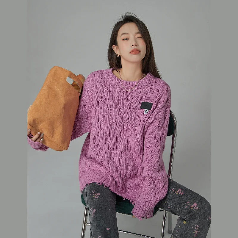 Online Deal Parties They Throw Pretzel Round Knit Sweater