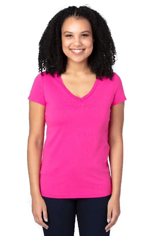 Instant Discount Threadfast Apparel Womens Ultimate Short Sleeve V-Neck T-Shirt - Hot Pink