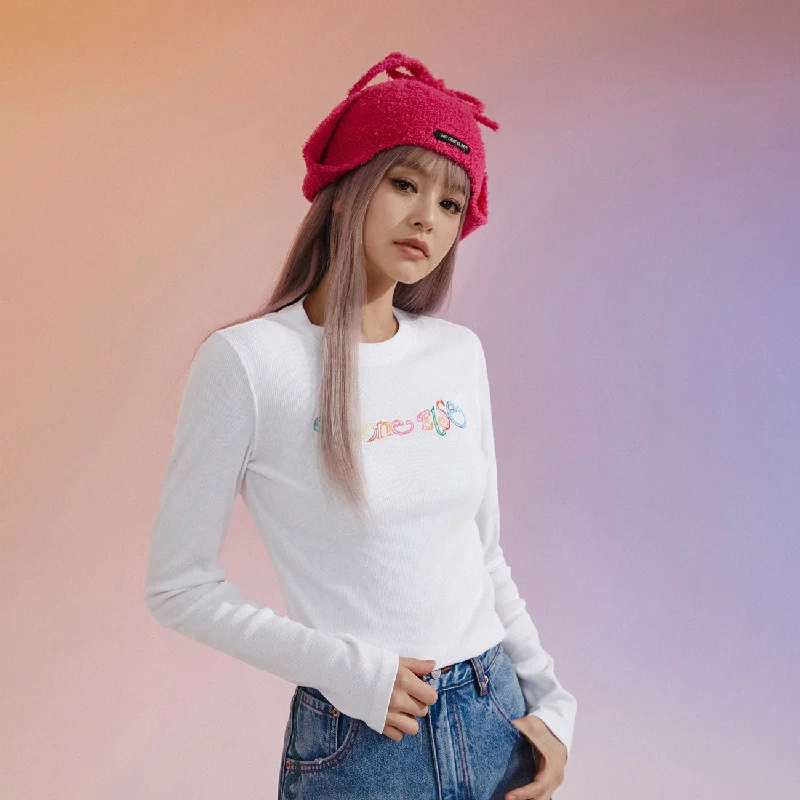 Price Slash Color Embroidered Cropped T-Shirt