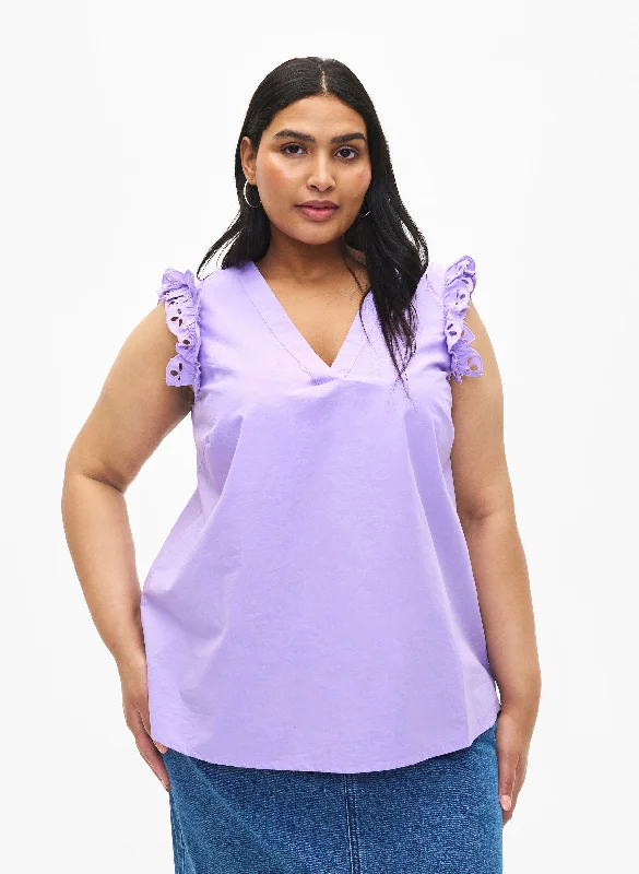 Time-Sensitive Zizzi Luka Sleeveless Top in Purple