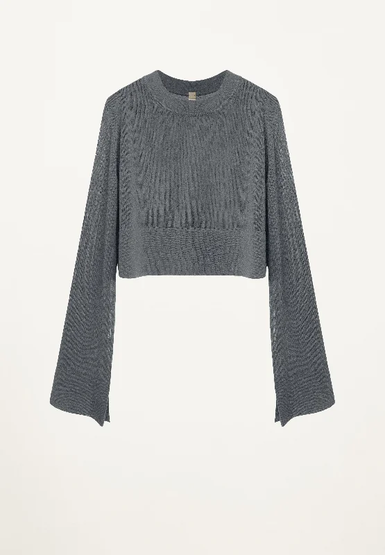 Hurry In Pippa Cropped Top in Ash