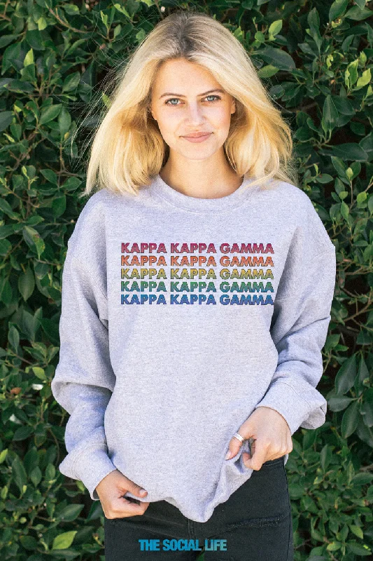 Act Fast Kappa Kappa Gamma Technicolor Crewneck