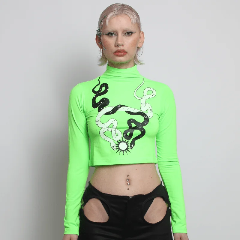 Online Exclusive STARGAZER HIGH NECK TOP GREEN