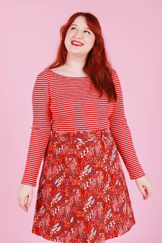 Markdowns Blair Boat Neck Oh La La Red Stripe