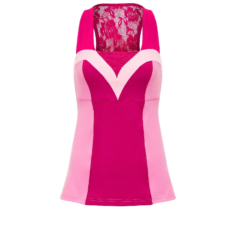 Year-End Sale Enchanted Rose Princess Athletic Tank Top - Pink
