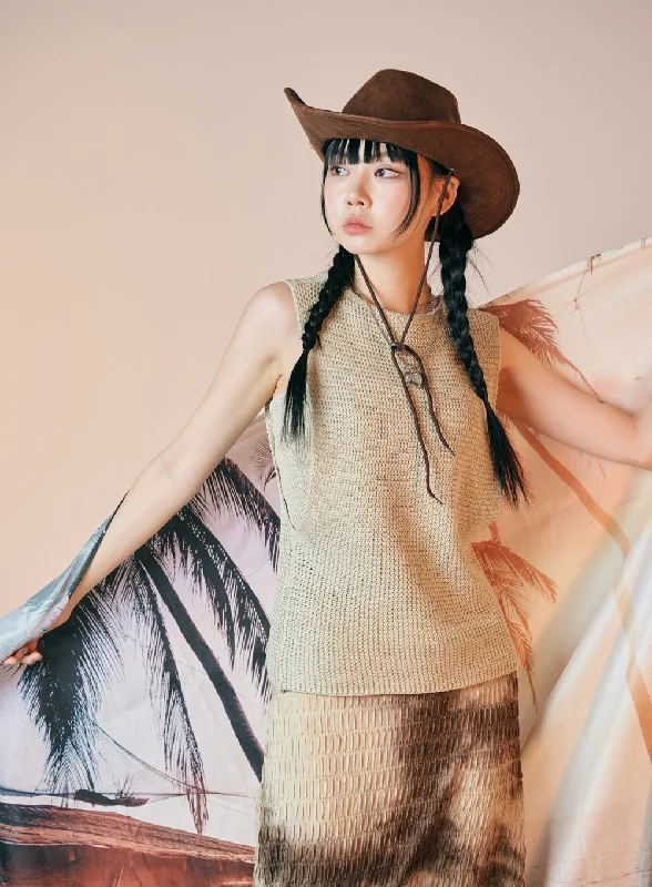 Final Markdown Sleeveless Knit Top IU329