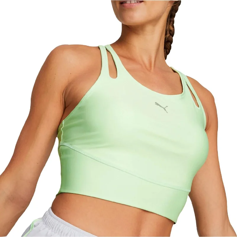 Weekend Offers That Sizzle Puma Run Ultraform Womens Running Cropped Vest Tank Top - Green Weekend Offers That Sizzle Puma Run Ultraform Womens Running Cropped Vest Tank Top - Green