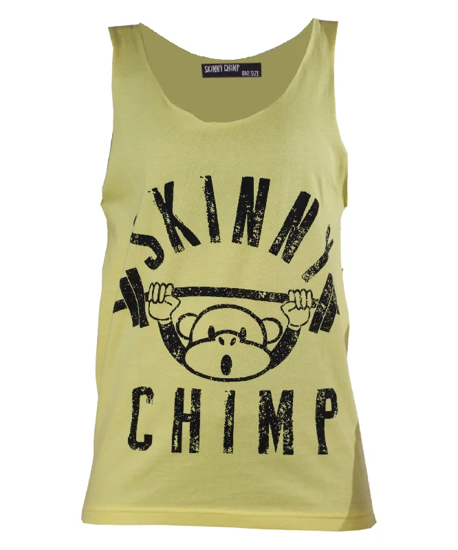 Time-Limited Offer Classic Raw Cut Unisex Gym Vest - Yellow